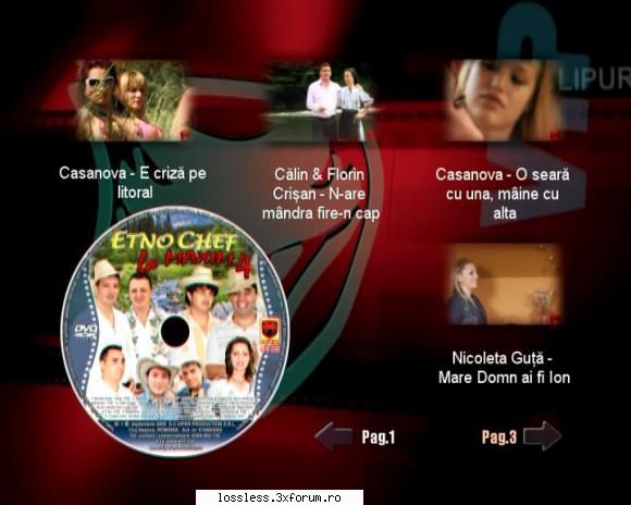 nicolae guta - tanta
02. sandu ciorba - a 8-a oara
03. calin & florin crisan & casanova - sunt roman